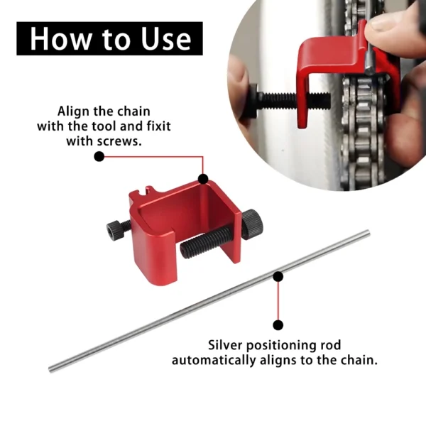 Motorcycle Chain Alignment Tool L4.2cm W3.1cm H3.6cm